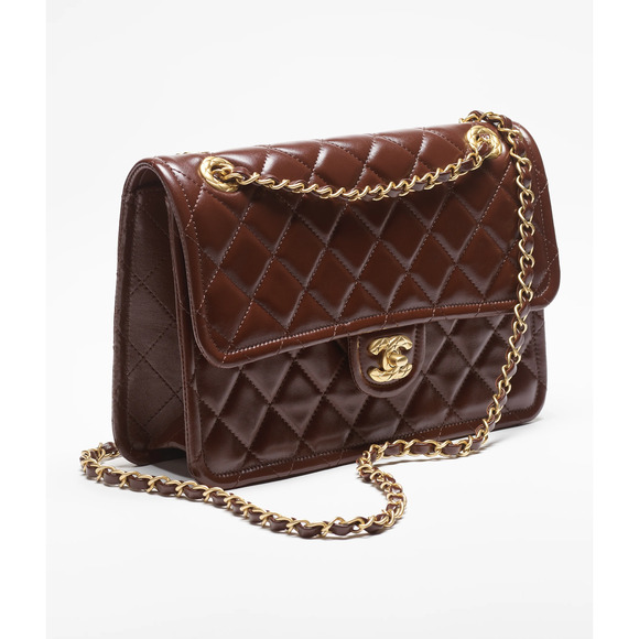 Chanel 24K Sweet Crush Flapbag Dark Brown Large CC Gold Classic Shoulder Bag - Picture 7 of 16
